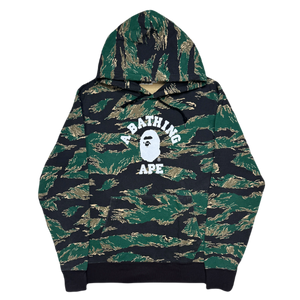 [2XL] Bape Tiger Camo College Logo Hoodie