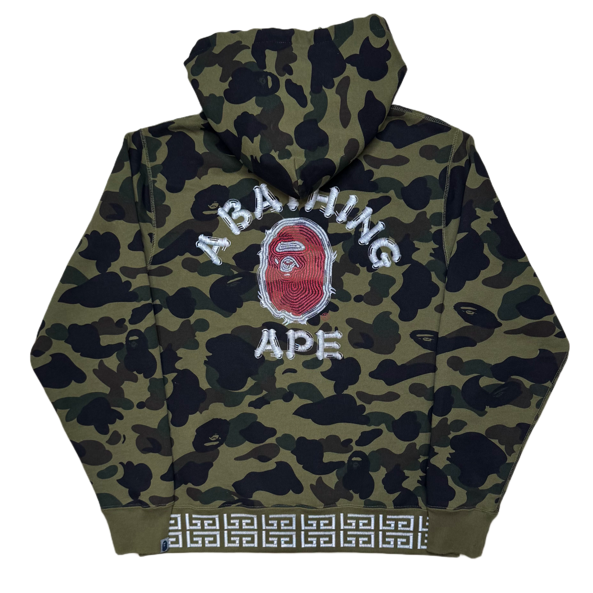 [L] Bape 1st Camo Brush College Logo Hoodie