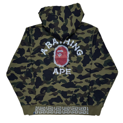 [L] Bape 1st Camo Brush College Logo Hoodie