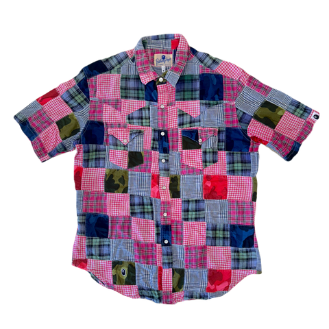 [M] Bapexclusive Patchwork Button Up