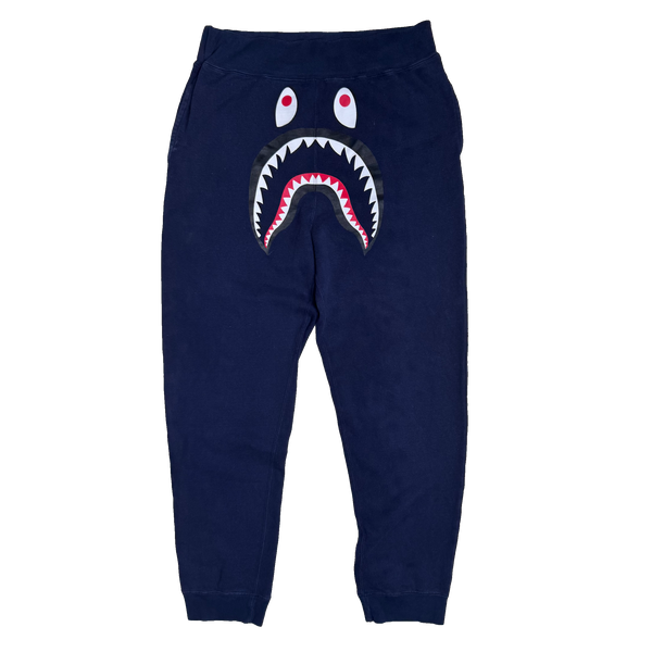 [2XL] Bape Navy Classic Shark Sweatpants