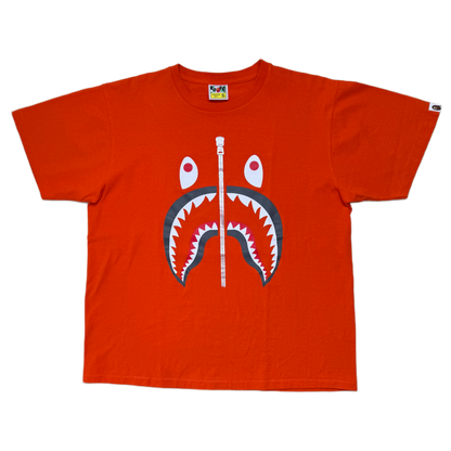 [XL] Bape Orange Shark Logo Tee