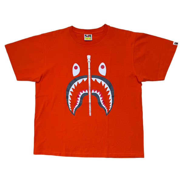 [XL] Bape Orange Shark Logo Tee