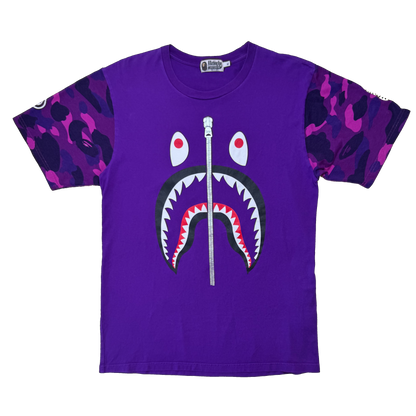 [XL] Bape Purple Camo Shark Tee