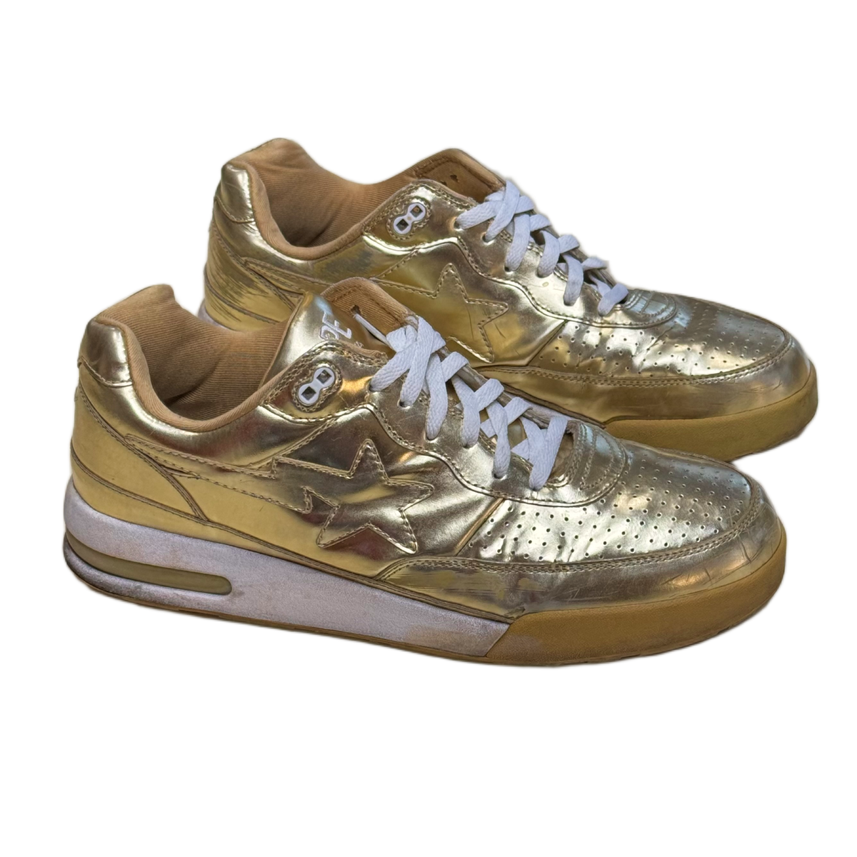 [13] Bape Gold Chrome Bapestas