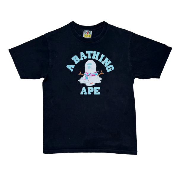 [M] Bape Melted Snowman College Tee