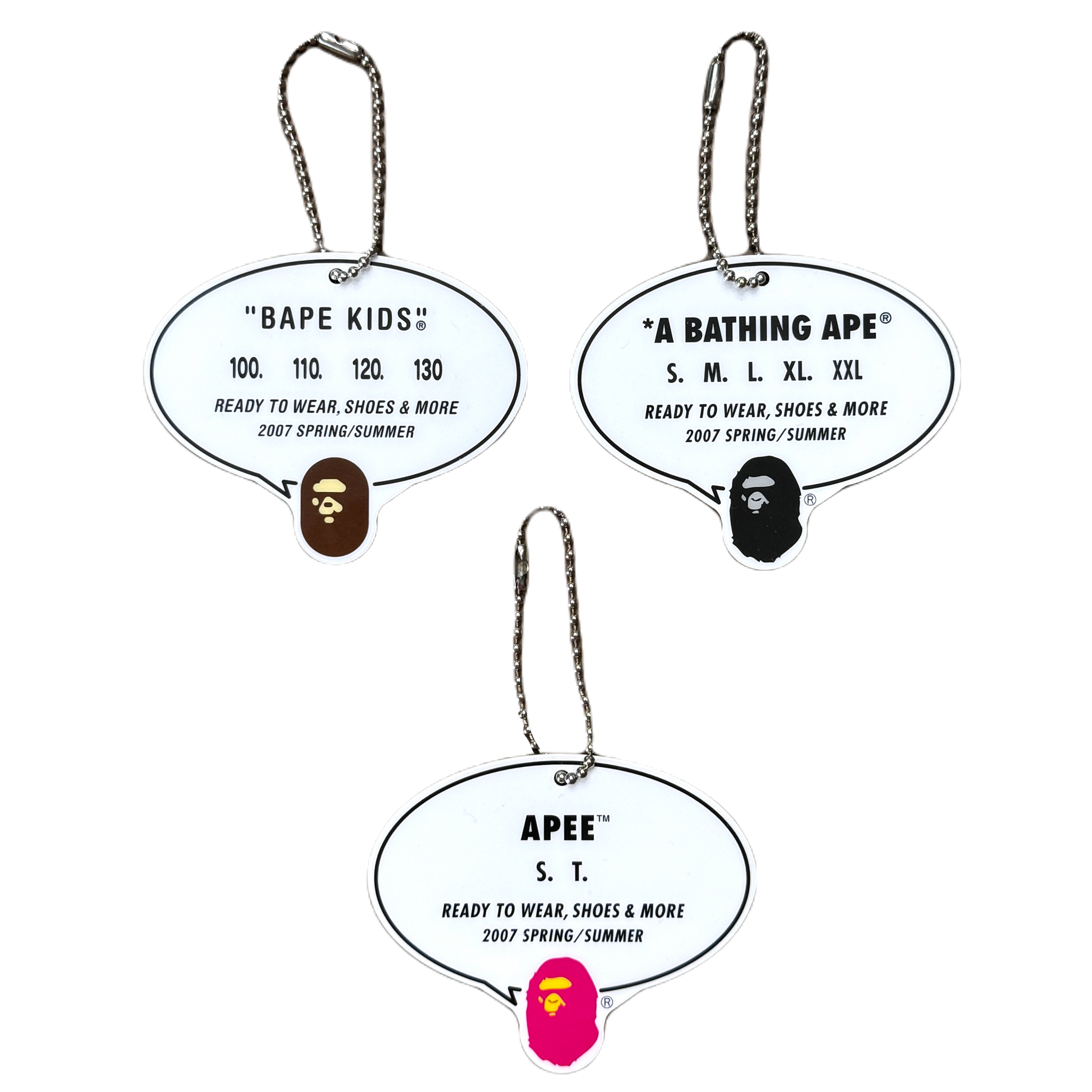 DS Bape Set of 3 Keychains