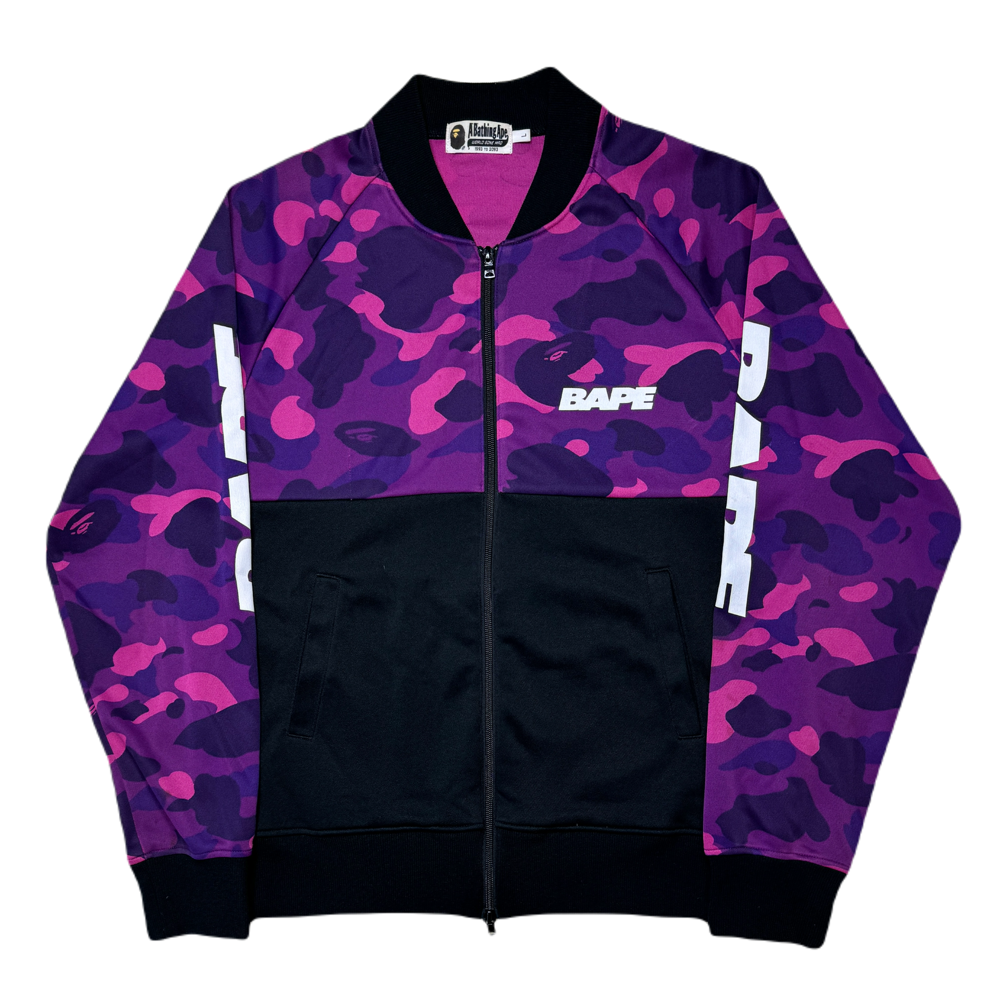 [L] Bape Purple Camo Zip-Up