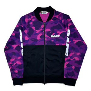 [L] Bape Purple Camo Zip-Up