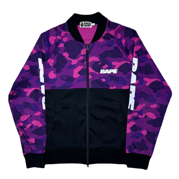 [L] Bape Purple Camo Zip-Up