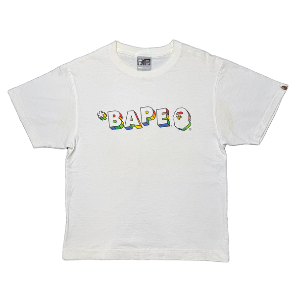 [M] OG Bape Colors Spell Out Tee