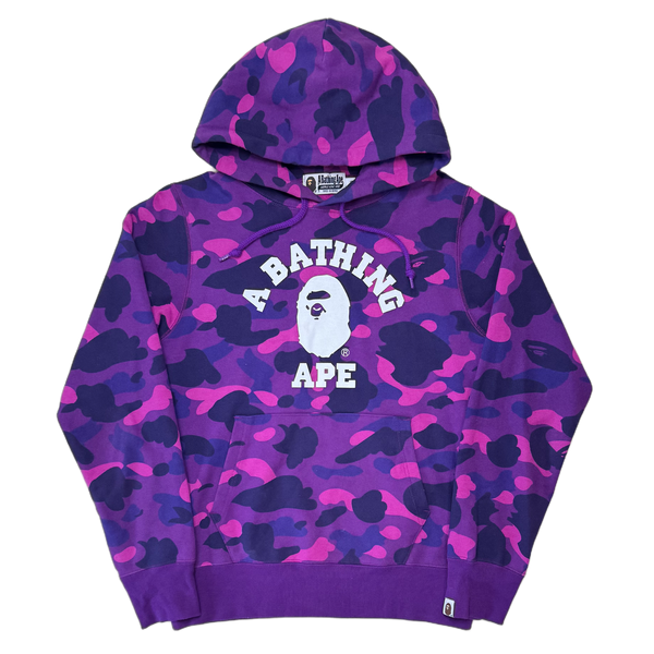 [S] Bape Purple Camo College Hoodie
