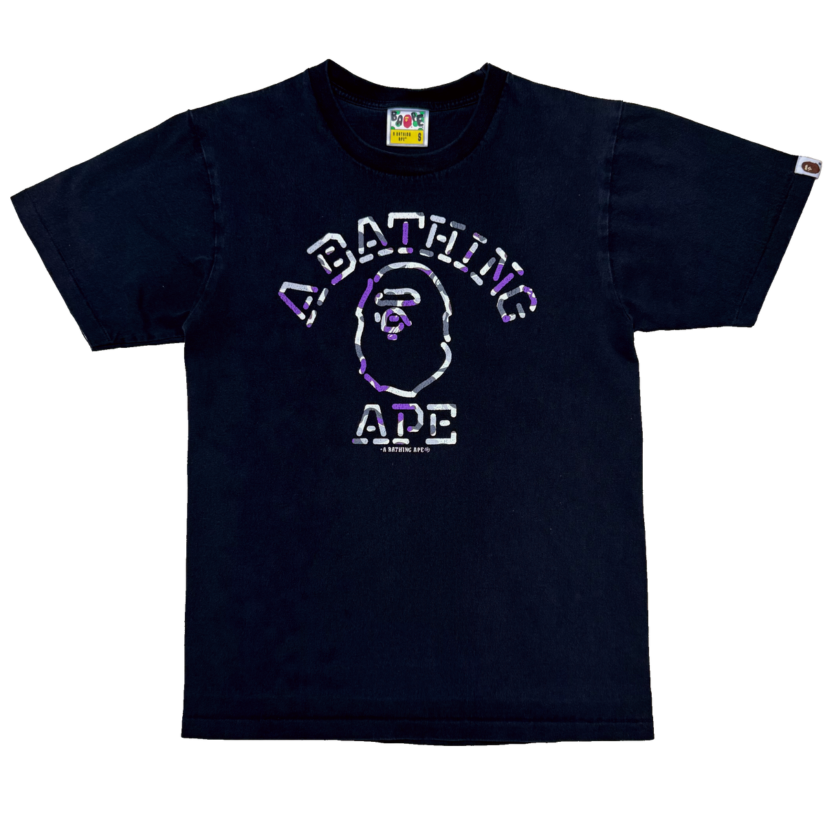 [S] Bape NY Camo College Logo Tee