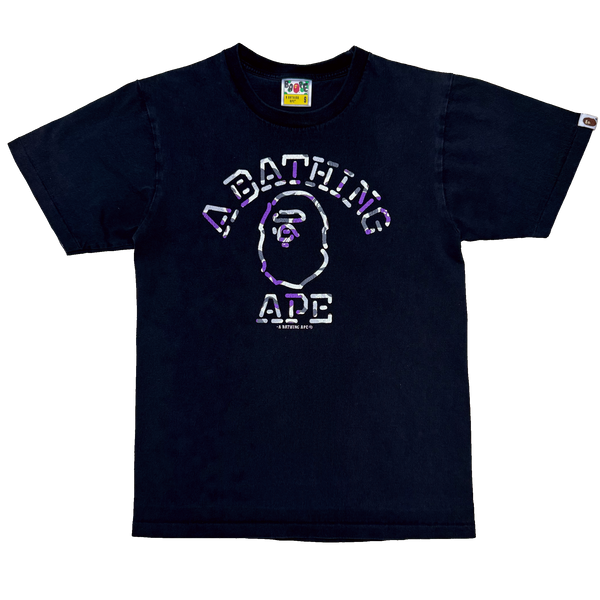[S] Bape NY Camo College Logo Tee
