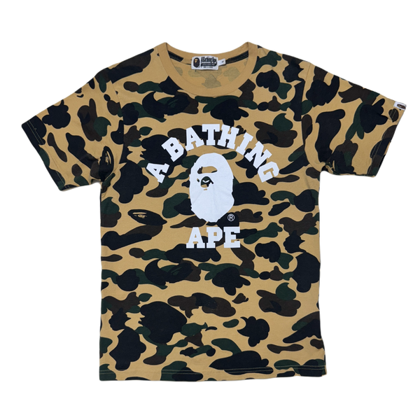 [S] Bape 1st Camo College Logo Tee