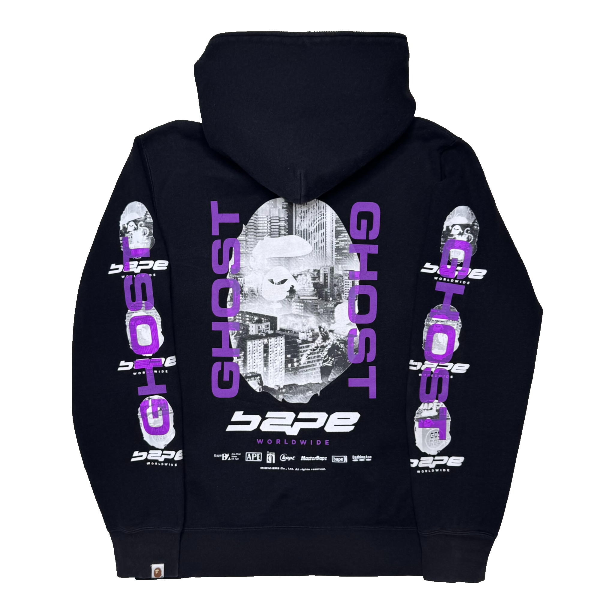 [XL] Bape Purple Ghost Full-Zip Hoodie