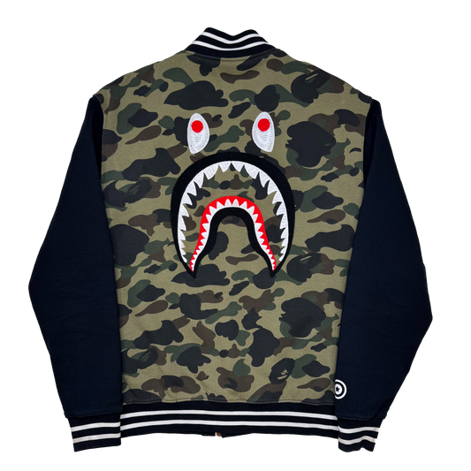 [2XL] Bape 1st Camo Shark Varsity Jacket