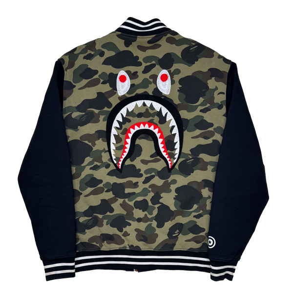 [2XL] Bape 1st Camo Shark Varsity Jacket