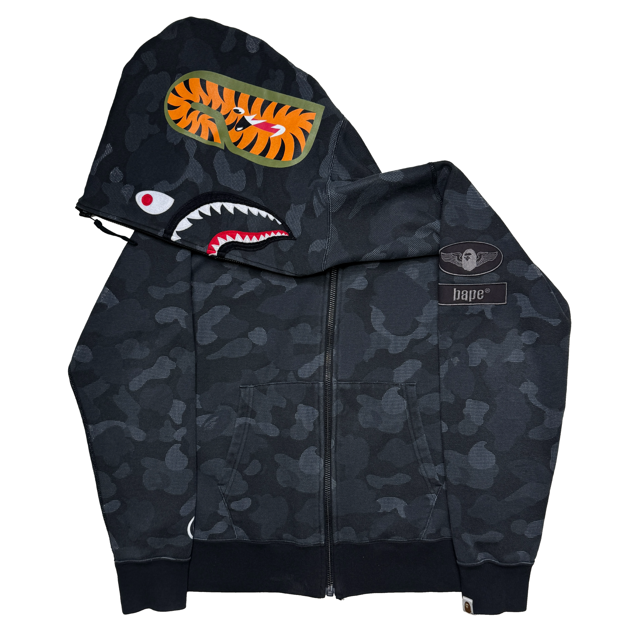 [XL] Bape Full Dot Camo Shark Hoodie