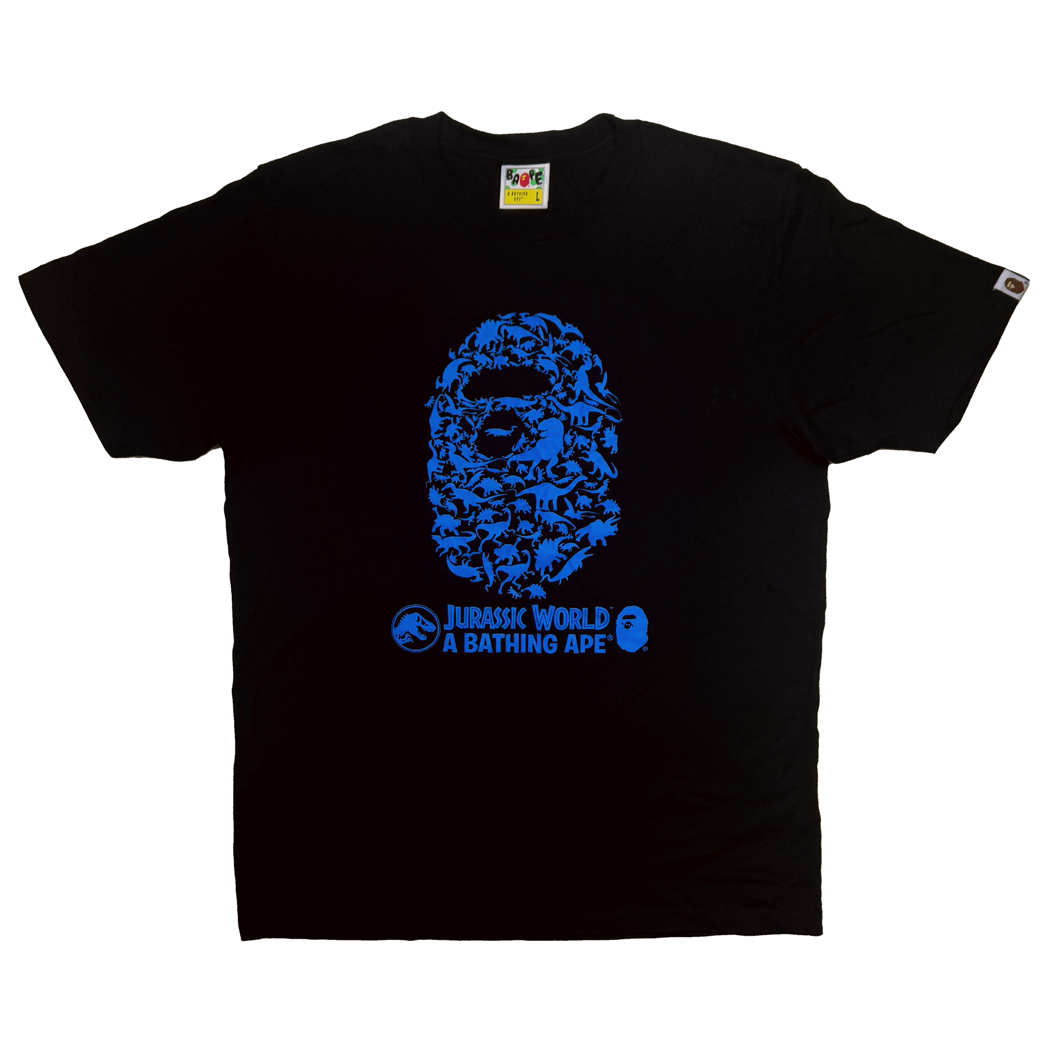 [L] Bape x Jurassic World Ape Head Tee