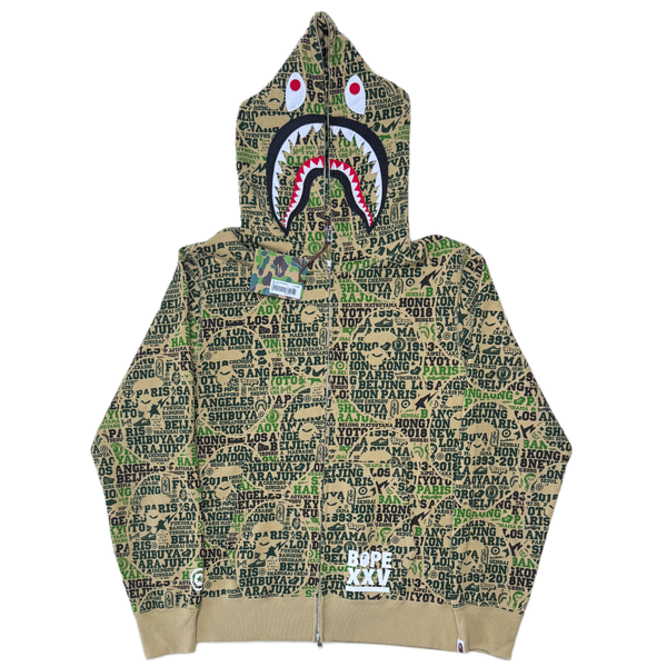 [XL] DS Bape XXV Cities Shark Hoodie