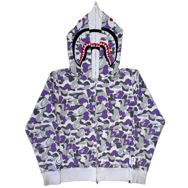 [S] Bape NY Full Camo Double Shark Hoodie