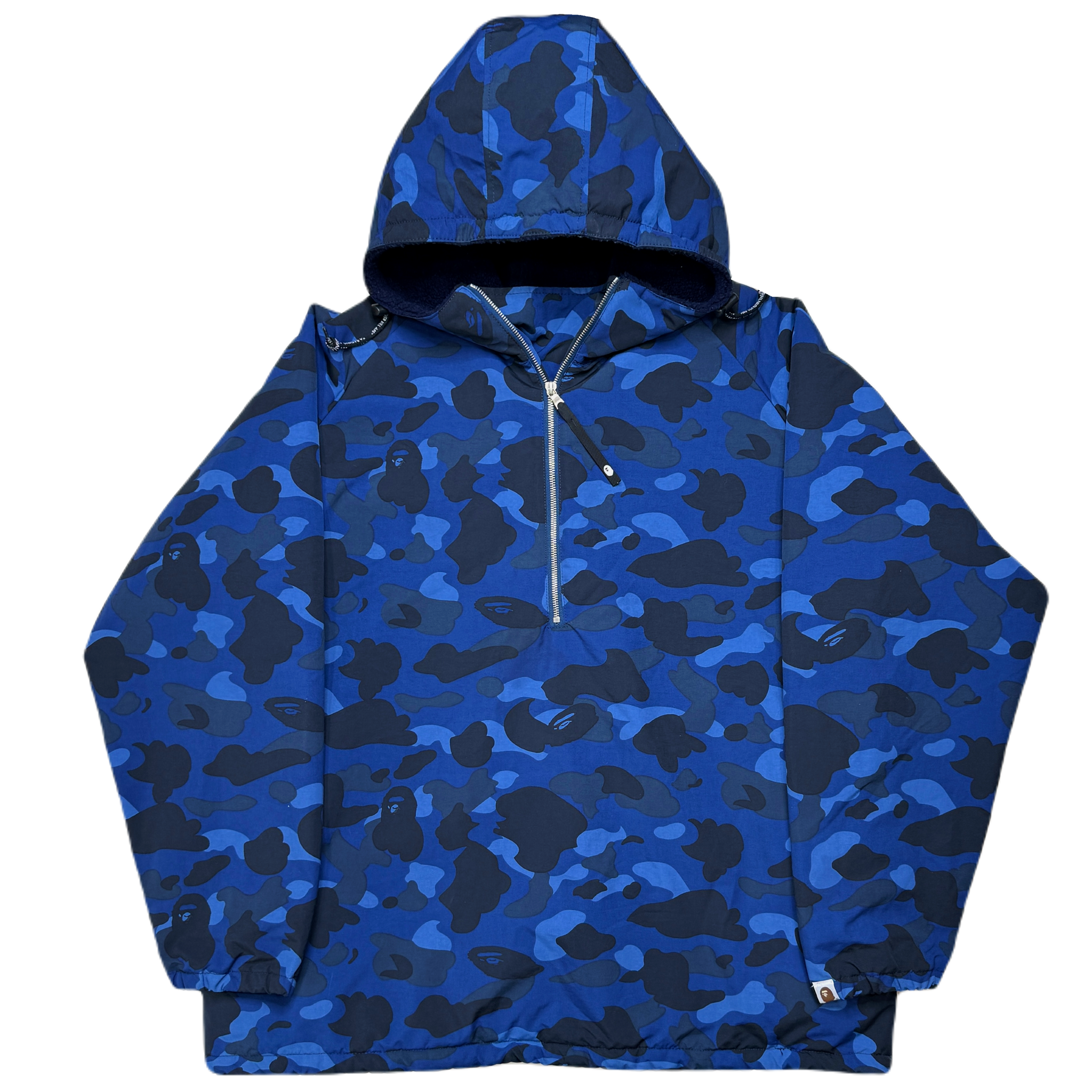 [XL] OG Bape Blue Camo Fleece-Lined Jacket