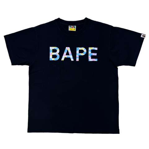 [M] OG Bape Cotton Candy Camo Spell Out Tee