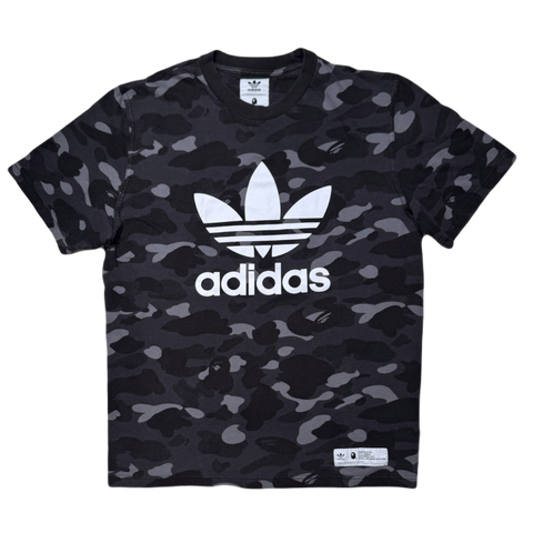 [XL] Bape x Adidas Black Camo Tee