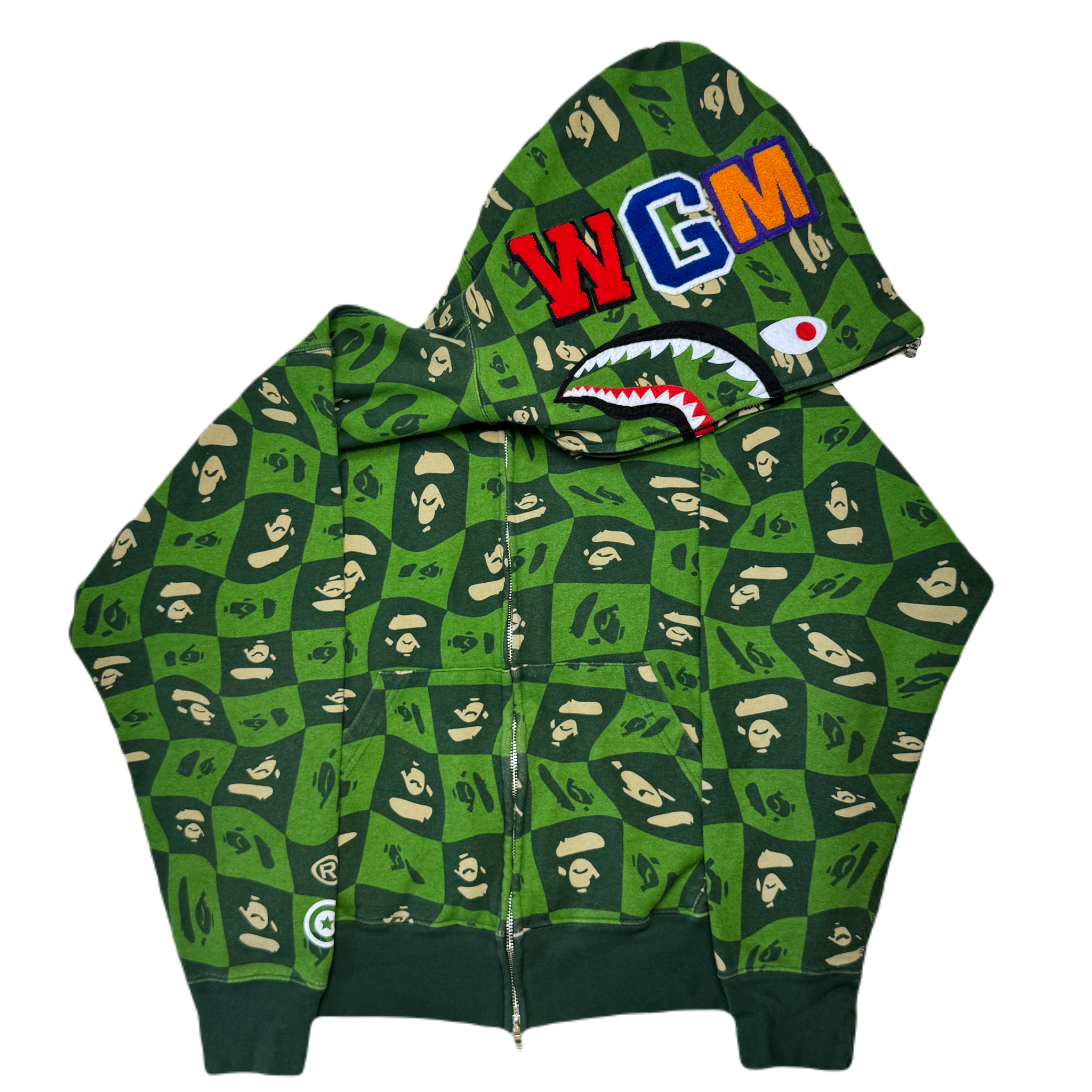 [L] Distortion Camo Shark Hoodie