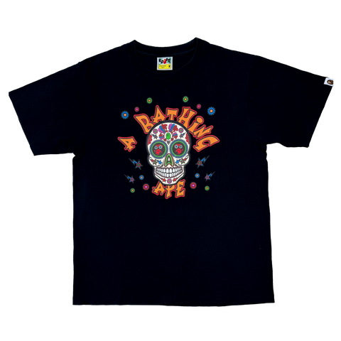 [M] Bape Day of the Dead College Logo Tee