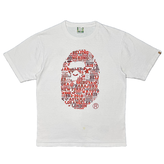[XL] Bape Red Camo XXV Ape Tee