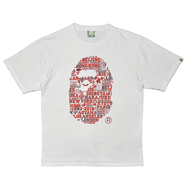 [XL] Bape Red Camo XXV Ape Tee