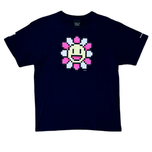 [L] Takashi Murakami Navy Flower Tee