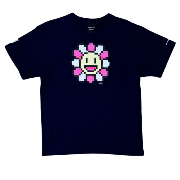 [L] Takashi Murakami Navy Flower Tee