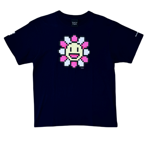 [L] Takashi Murakami Navy Flower Tee