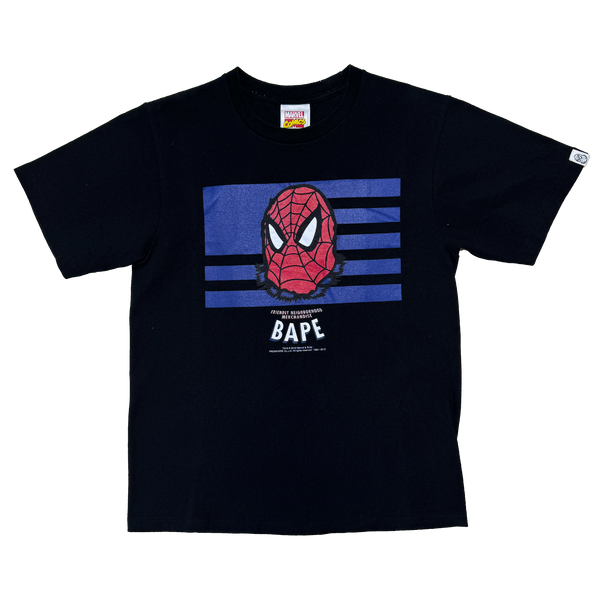 [S] Bape x Spider-Man Collab Ape Head Tee