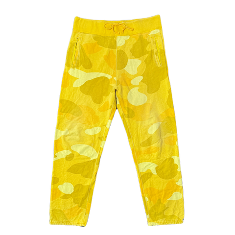 [L] OG Bape Yellow Zoom Camo Sweatpants