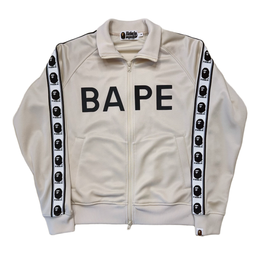 [S] Bape Cream Spell Out Zip-Up