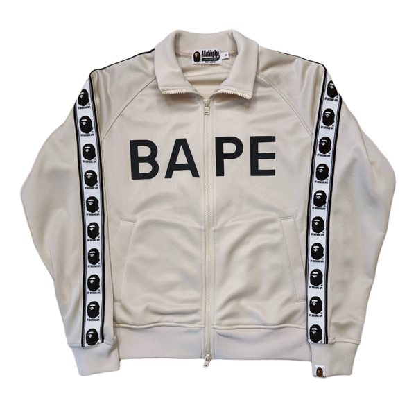 [S] Bape Cream Spell Out Zip-Up