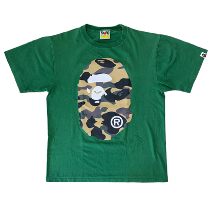 [L] Bape 1st Camo Green Ape Tee