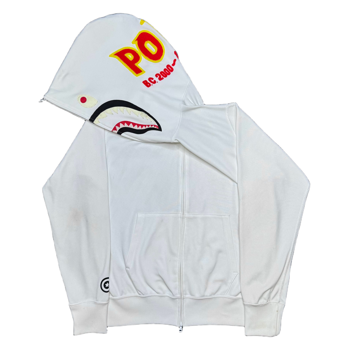 [M] Bape Nylon PONR Full-Zip Shark Hoodie