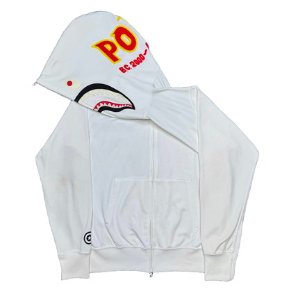 [M] Bape Nylon PONR Full-Zip Shark Hoodie