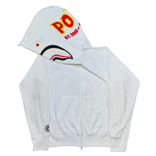 [M] Bape Nylon PONR Full-Zip Shark Hoodie